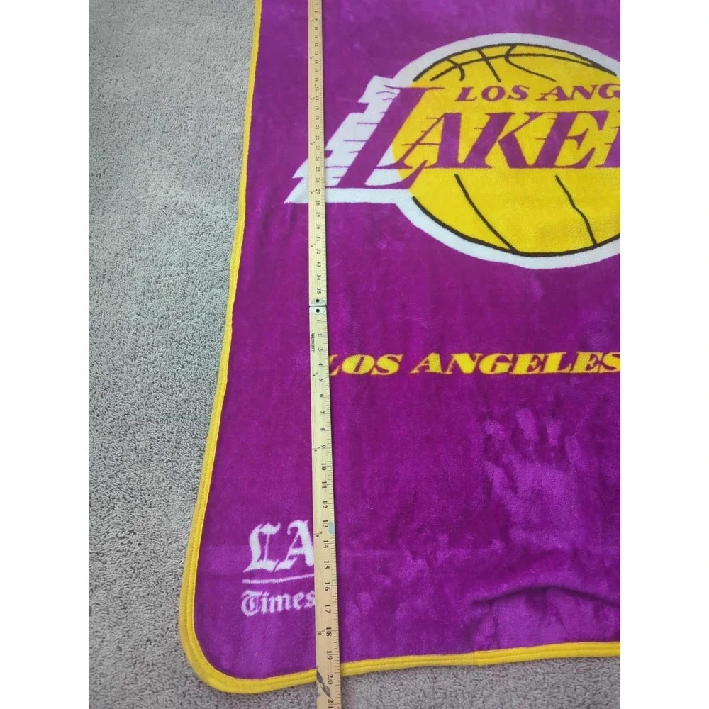 Los Angeles Lakers Throw Blanket Fleece Purple‎ Gold NBA LA Times 42